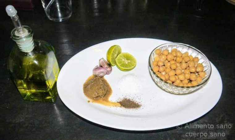 Ingredientes para el hummus